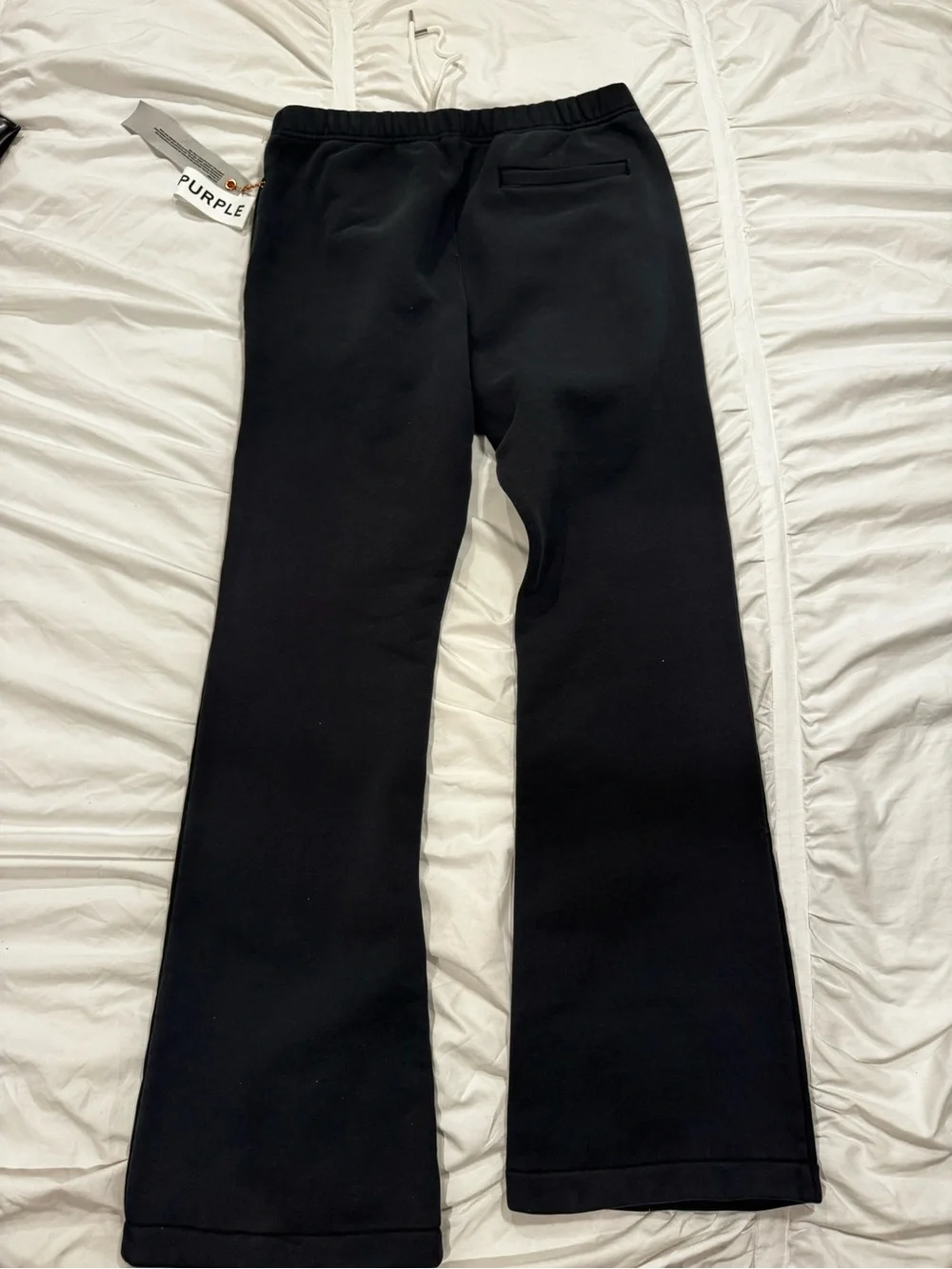 Purple Brand Black Graphic Joggers with White Side Print